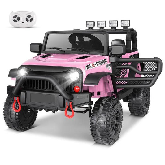 Hikole 12V Kids Ride-On Car with Remote Control, LED Lights, MP3 & 3 Speeds – Fun & Safe Outdoor Toy