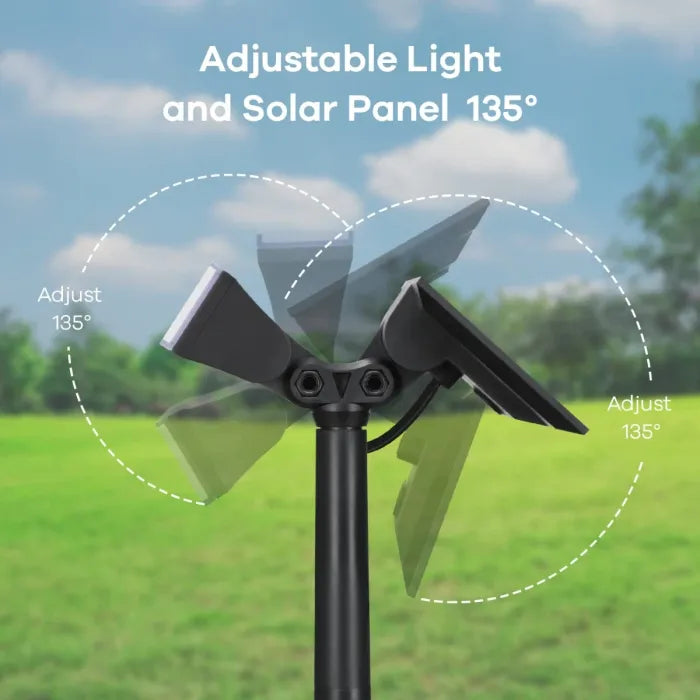 AiDot Linkind RGB Solar Landscape Spotlight - 54 LEDs, IP67 Waterproof