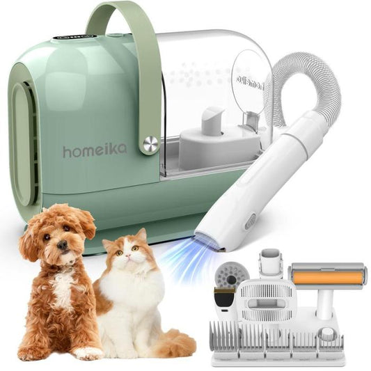 Homeika Dog Grooming Kit – 1.5L/3L Vacuum with 99% Suction, Silent Pet Groomer & Brush for Dogs and Cats