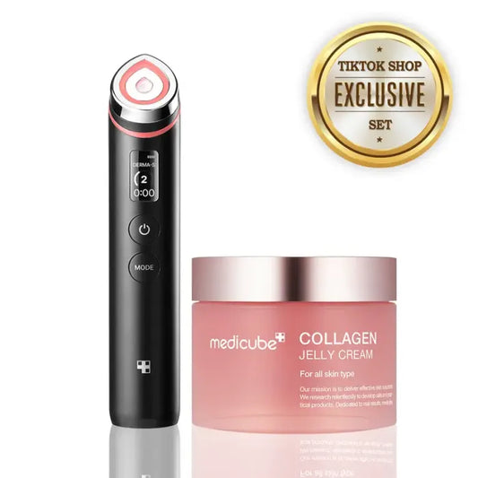 Medicube Celebrity Glass Skin Duo: AGE-R Booster Pro & Collagen Jelly Cream