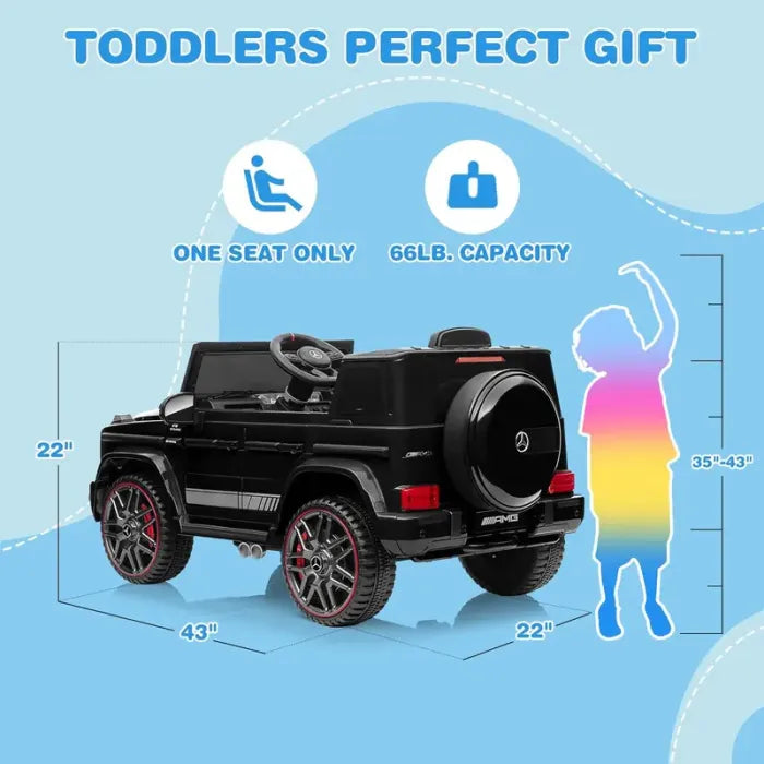 TEOAYEAH 12V 7Ah Licensed Kids Ride on Car for Kids Ages 3-6, AMG G63